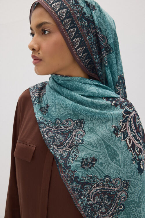 Softtime Soul Desen Turkuaz - Camellia Scarfs