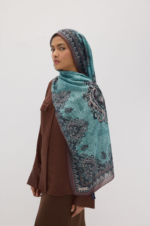 Softtime Soul Desen Turkuaz - Camellia Scarfs (1)
