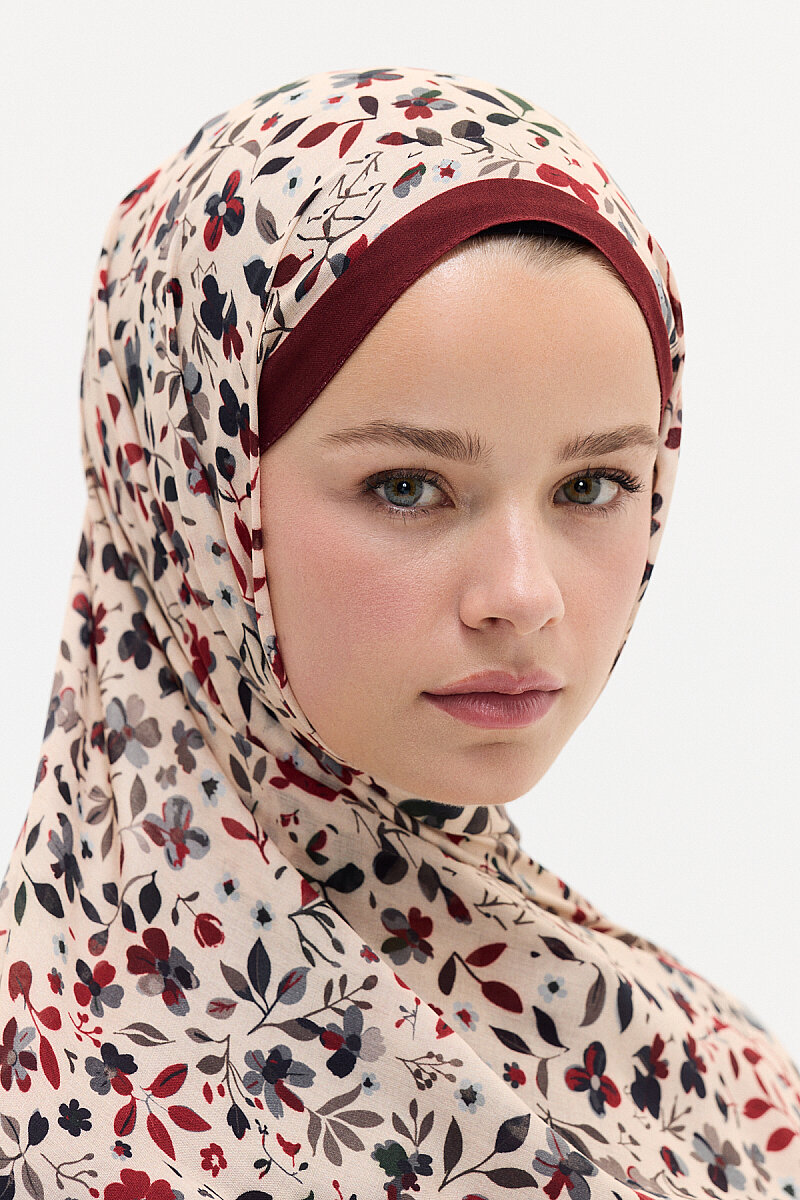 Sora Rami Şal - Bordo - 4