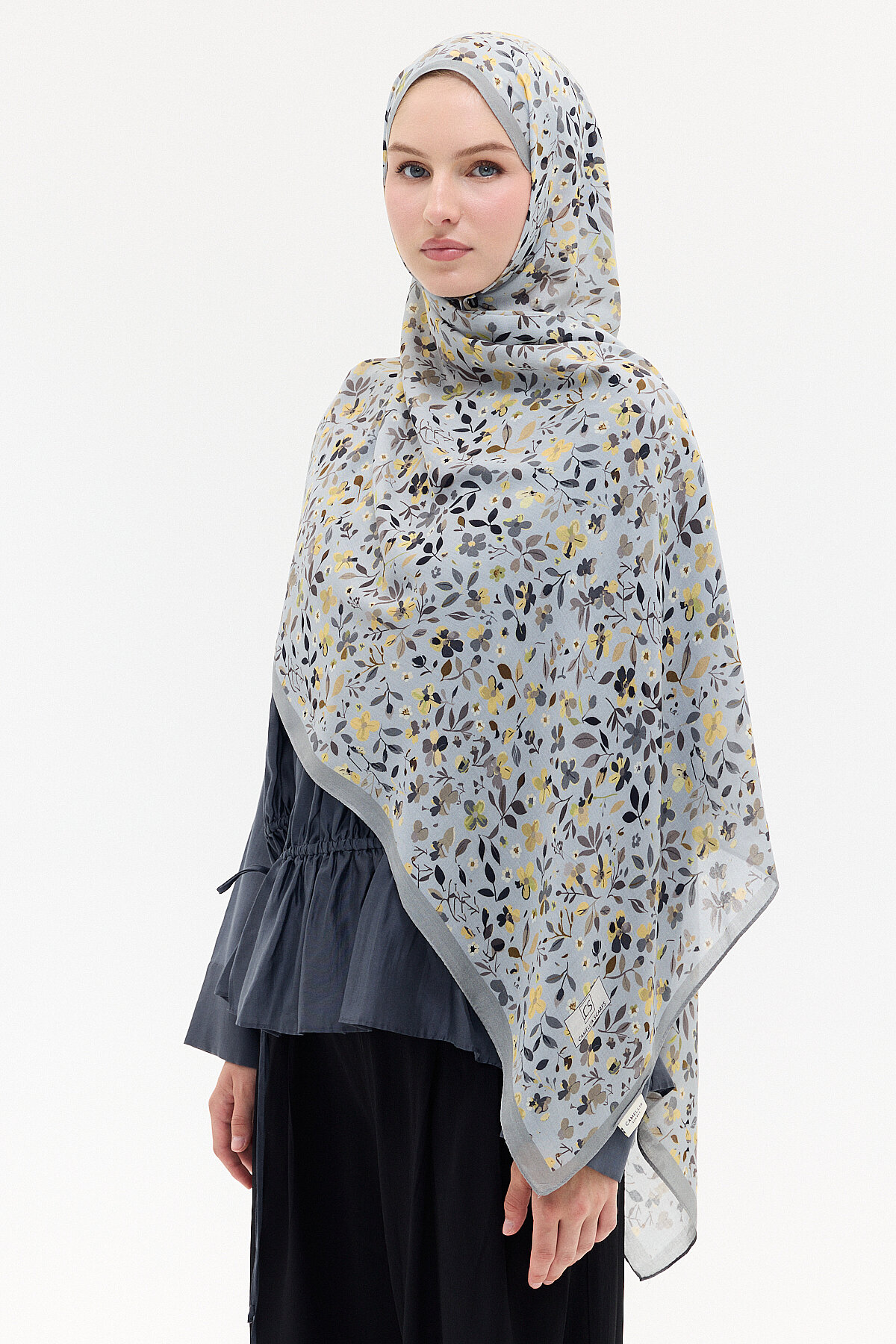 Sora Rami Şal - Gri - Camellia Scarfs (1)