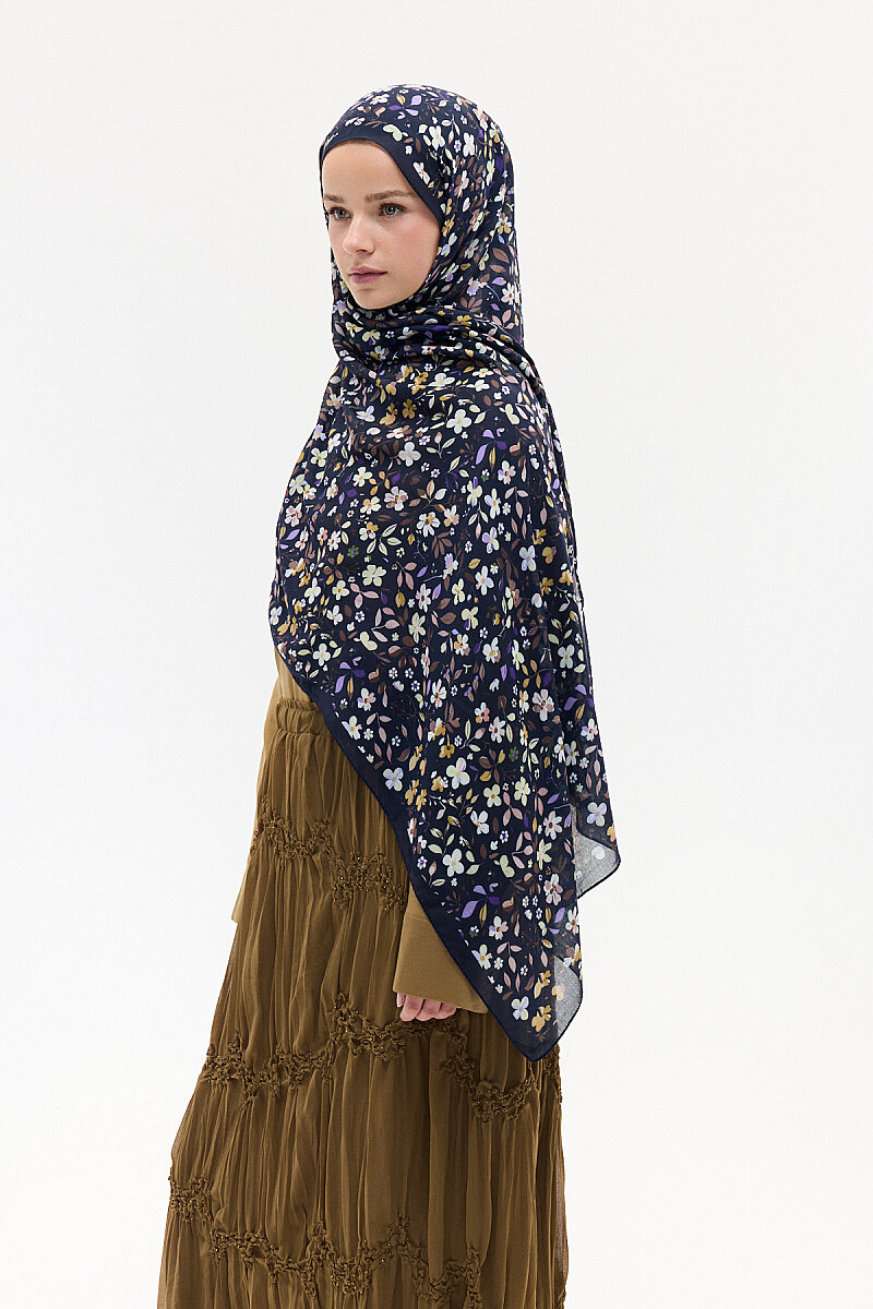 Sora Rami Şal - Lacivert - 3
