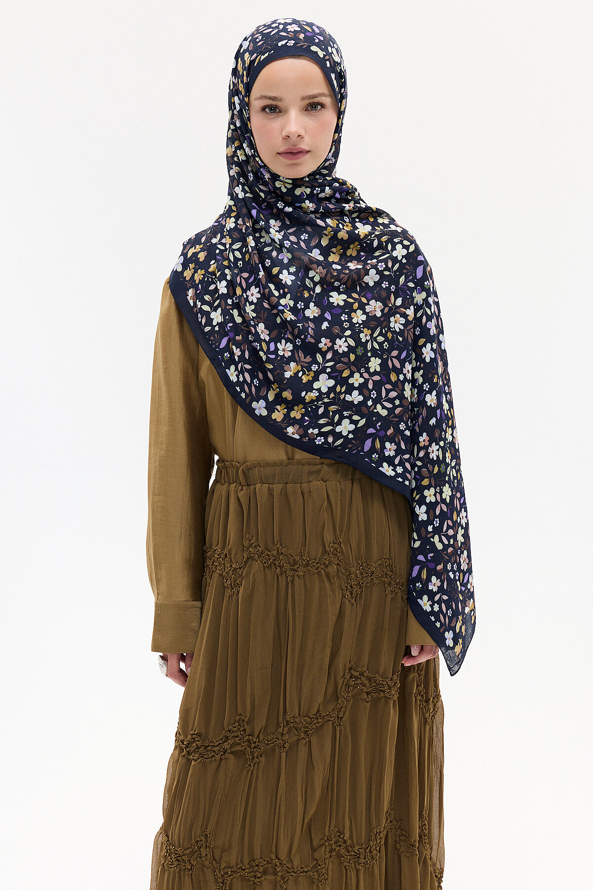 Sora Rami Şal - Lacivert - Camellia Scarfs