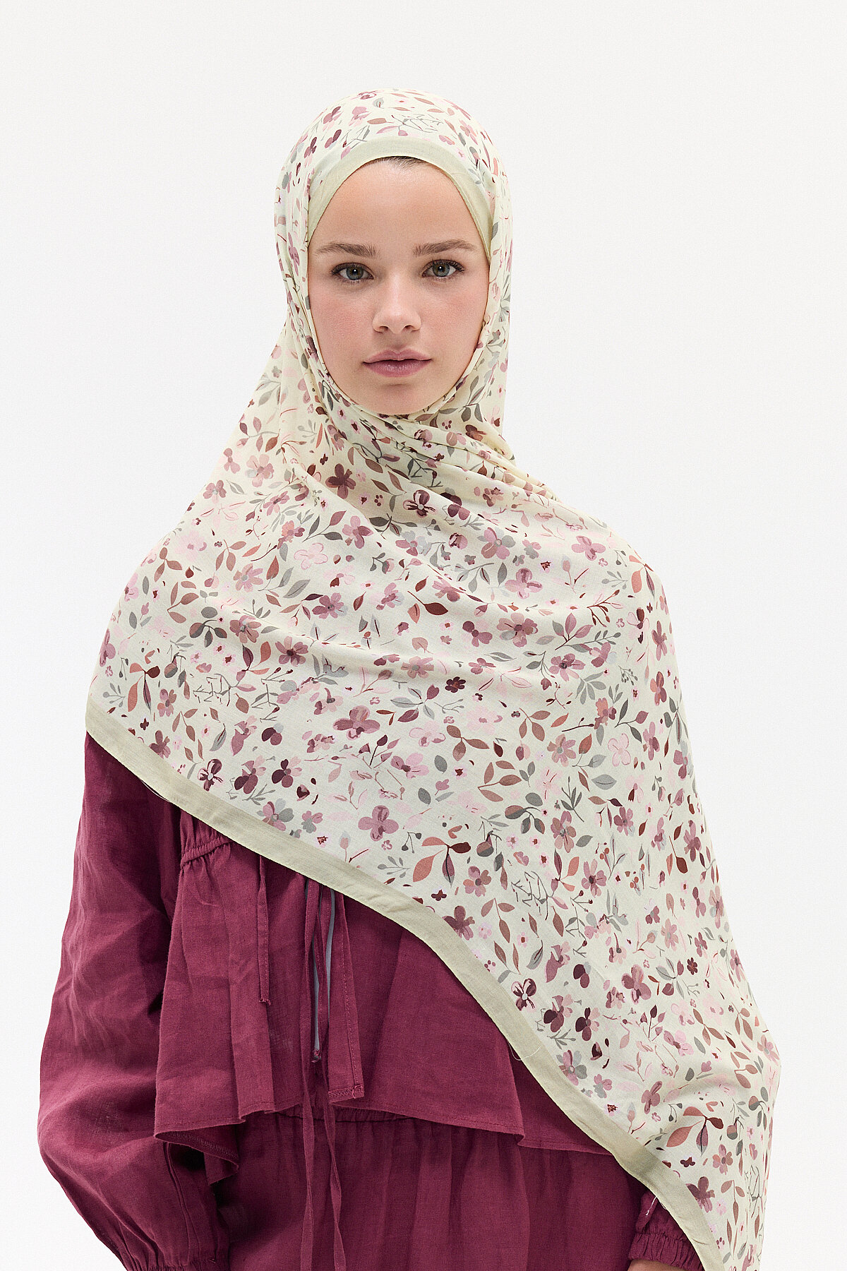Sora Rami Şal - Olive - Camellia Scarfs