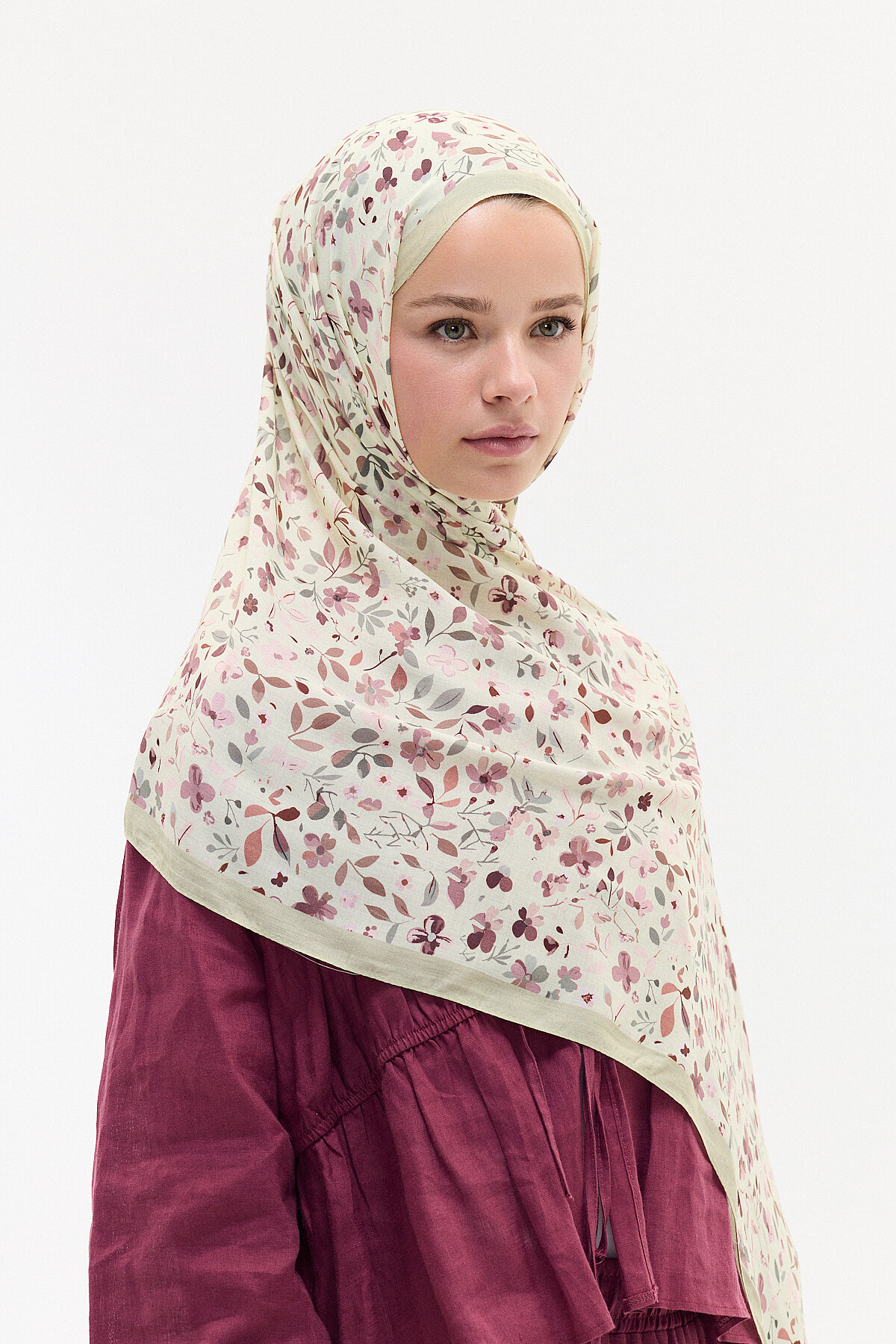 Sora Rami Şal - Olive - Camellia Scarfs (1)