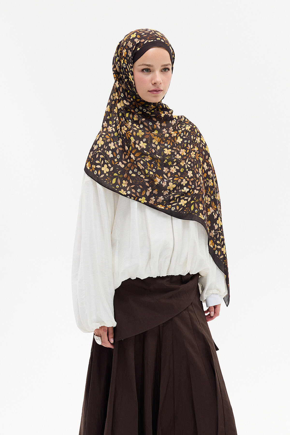 Sora Rami Şal - Siyah - Camellia Scarfs