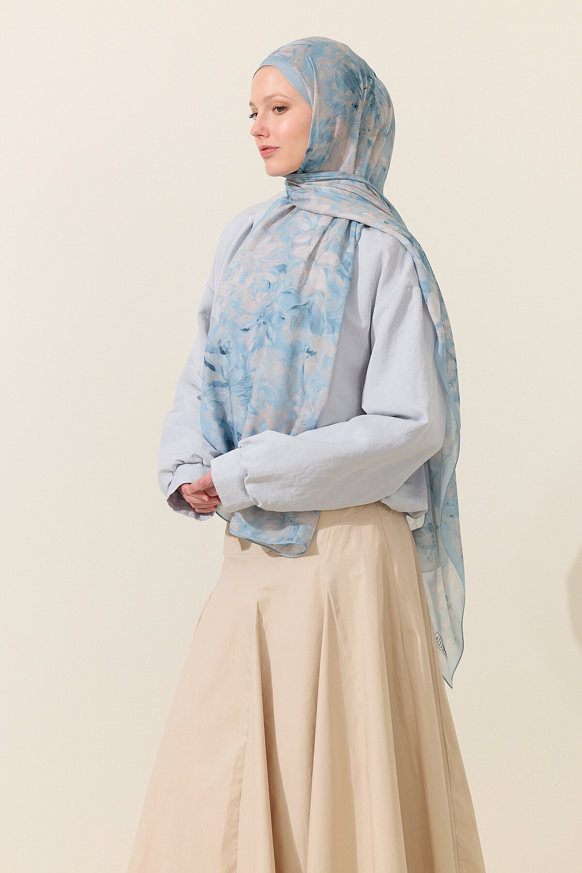 Spring Impression Stone — Mavi - Camellia Scarfs (1)