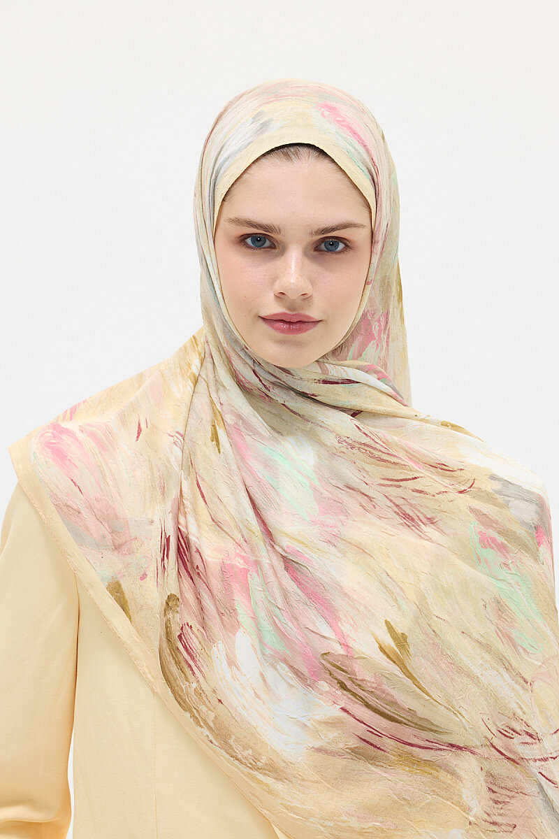 Terra Kraş Şal - Pembe-Sarı - 4