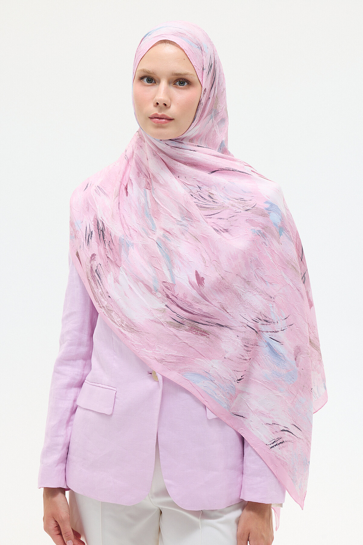 Terra Kraş Şal - Pembe - Camellia Scarfs