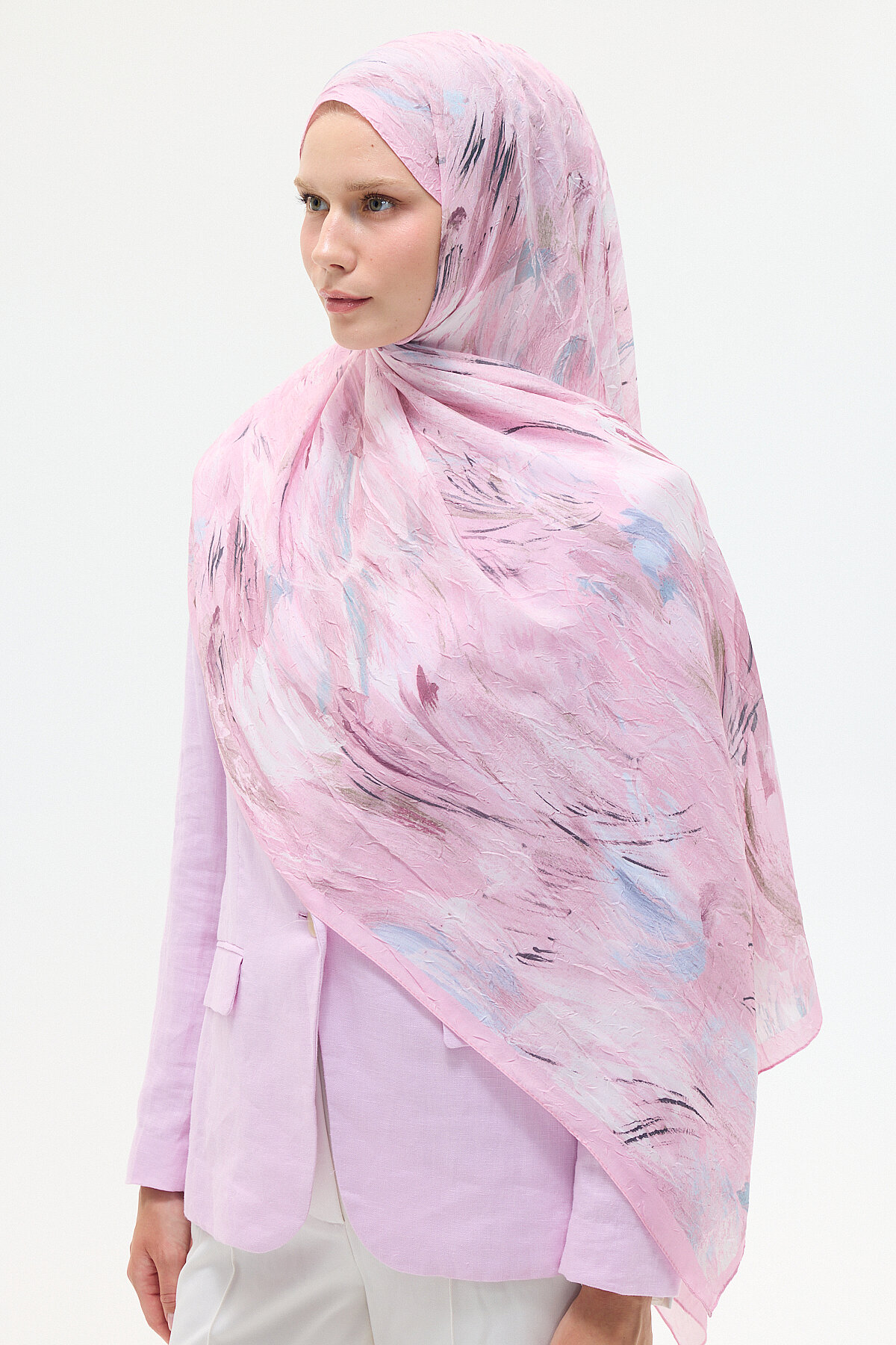 Terra Kraş Şal - Pembe - Camellia Scarfs (1)