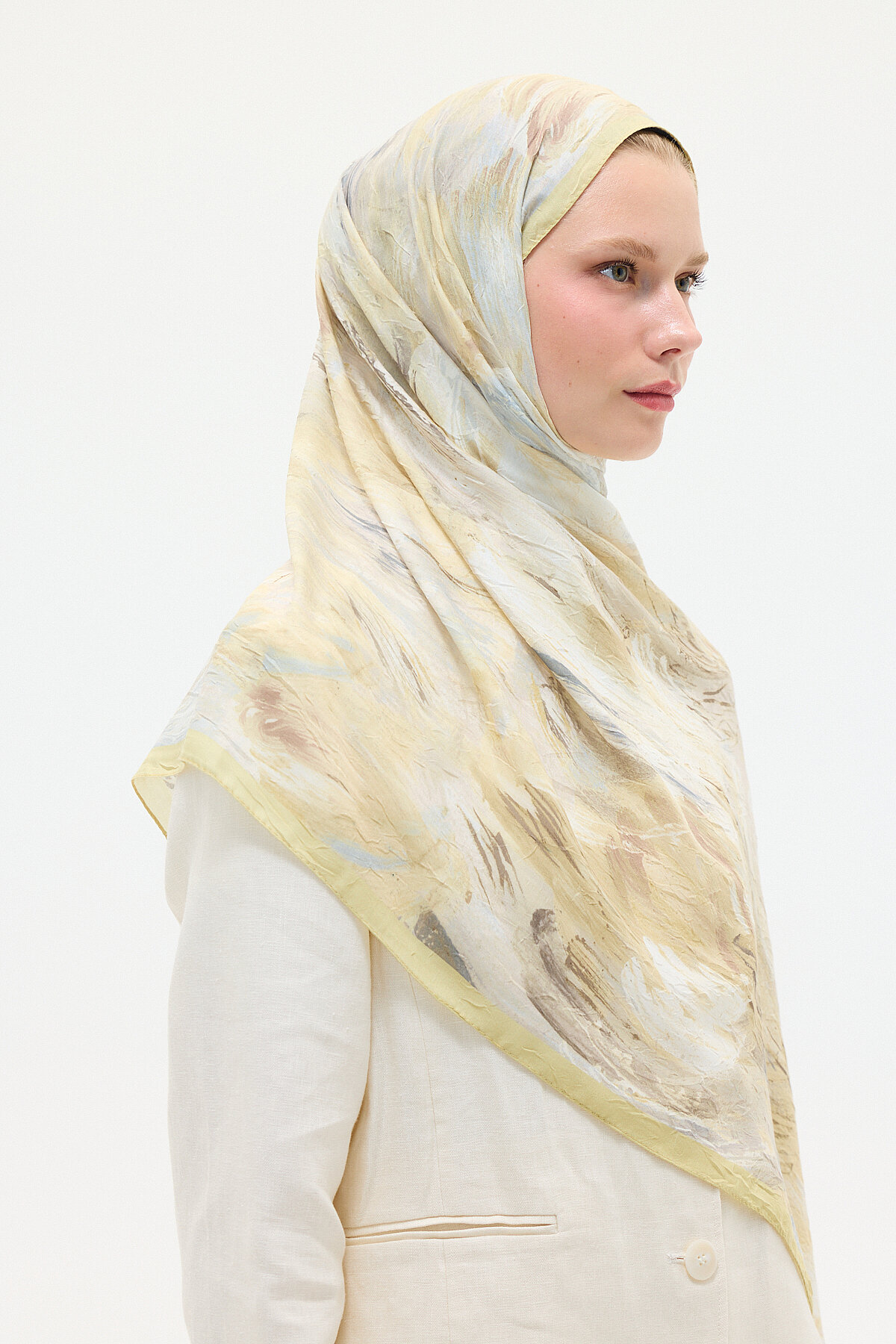 Terra Kraş Şal - Sarı - Camellia Scarfs (1)