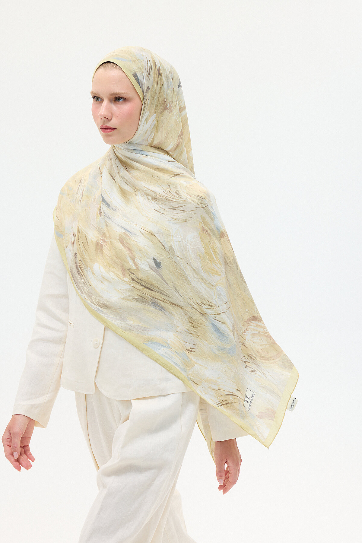 Terra Kraş Şal - Sarı - Camellia Scarfs
