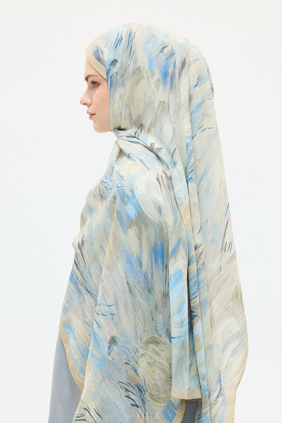 Terra Kraş Şal - Yağ Yeşili - Camellia Scarfs (1)