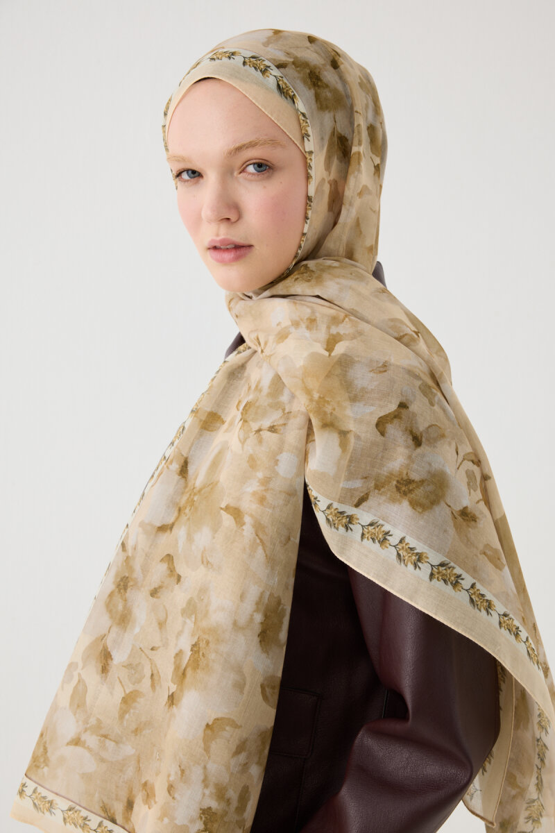 Tokyo Pamuk Soft Şal - Bej - 3