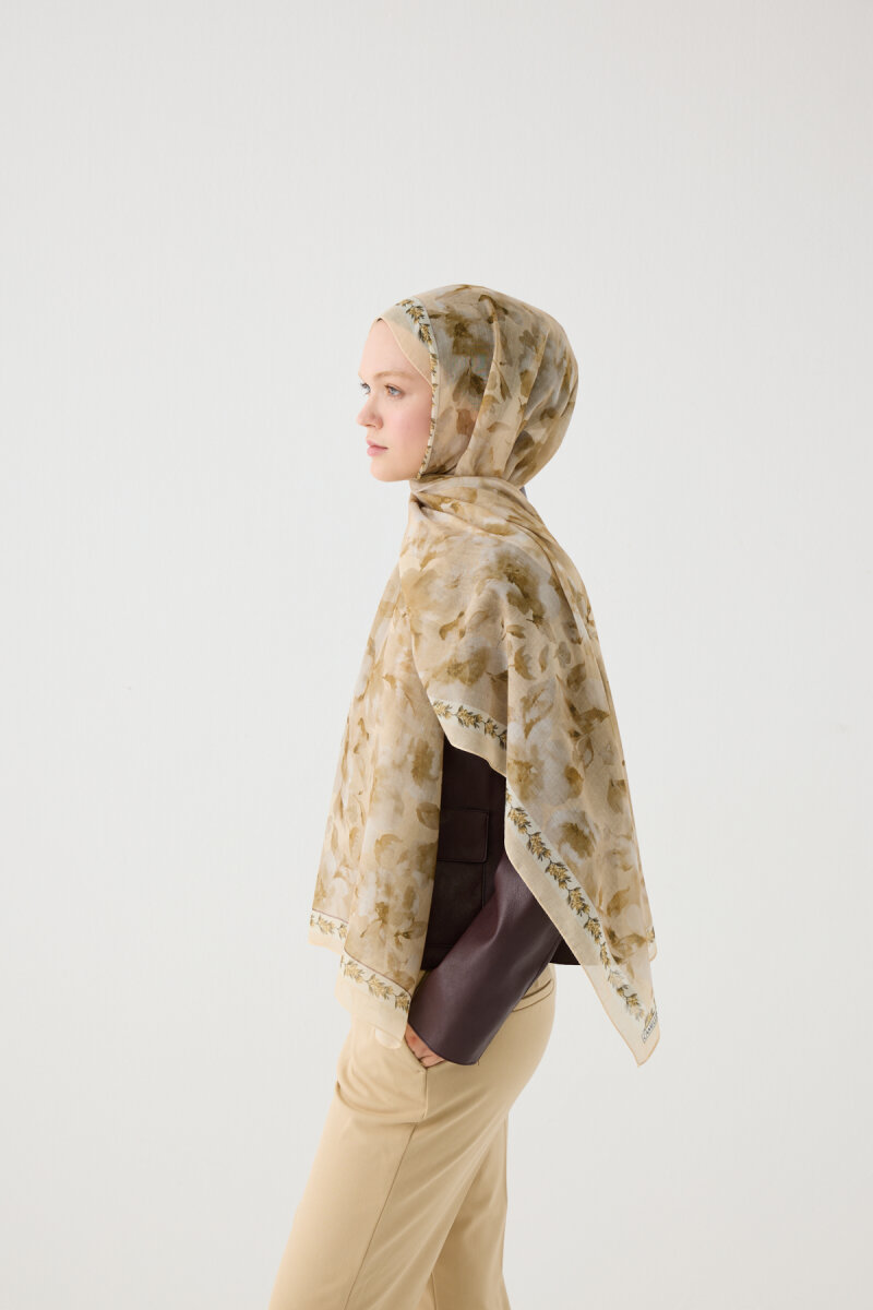 Tokyo Pamuk Soft Şal - Bej - 4
