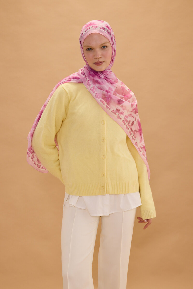 Tokyo Pamuk Soft Şal - Pembe - 1