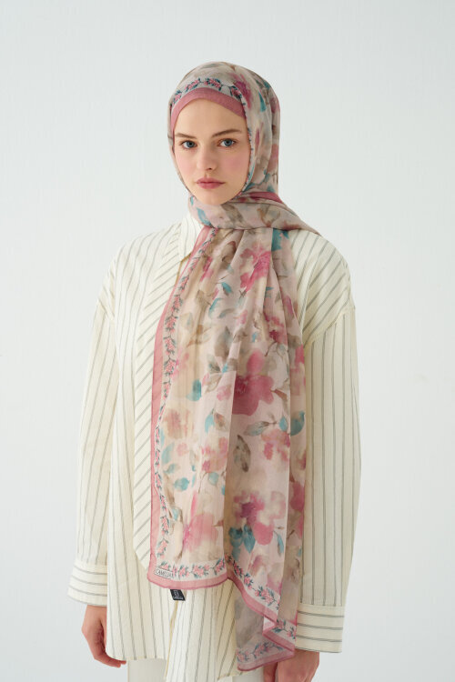 Tokyo Pamuk Soft Şal - Pudra 
