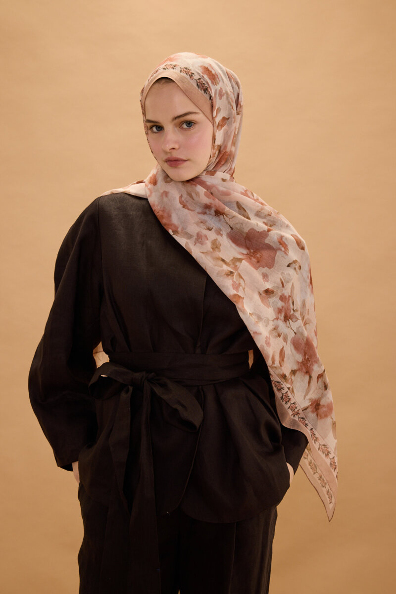 Tokyo Pamuk Soft Şal - Somon - 1