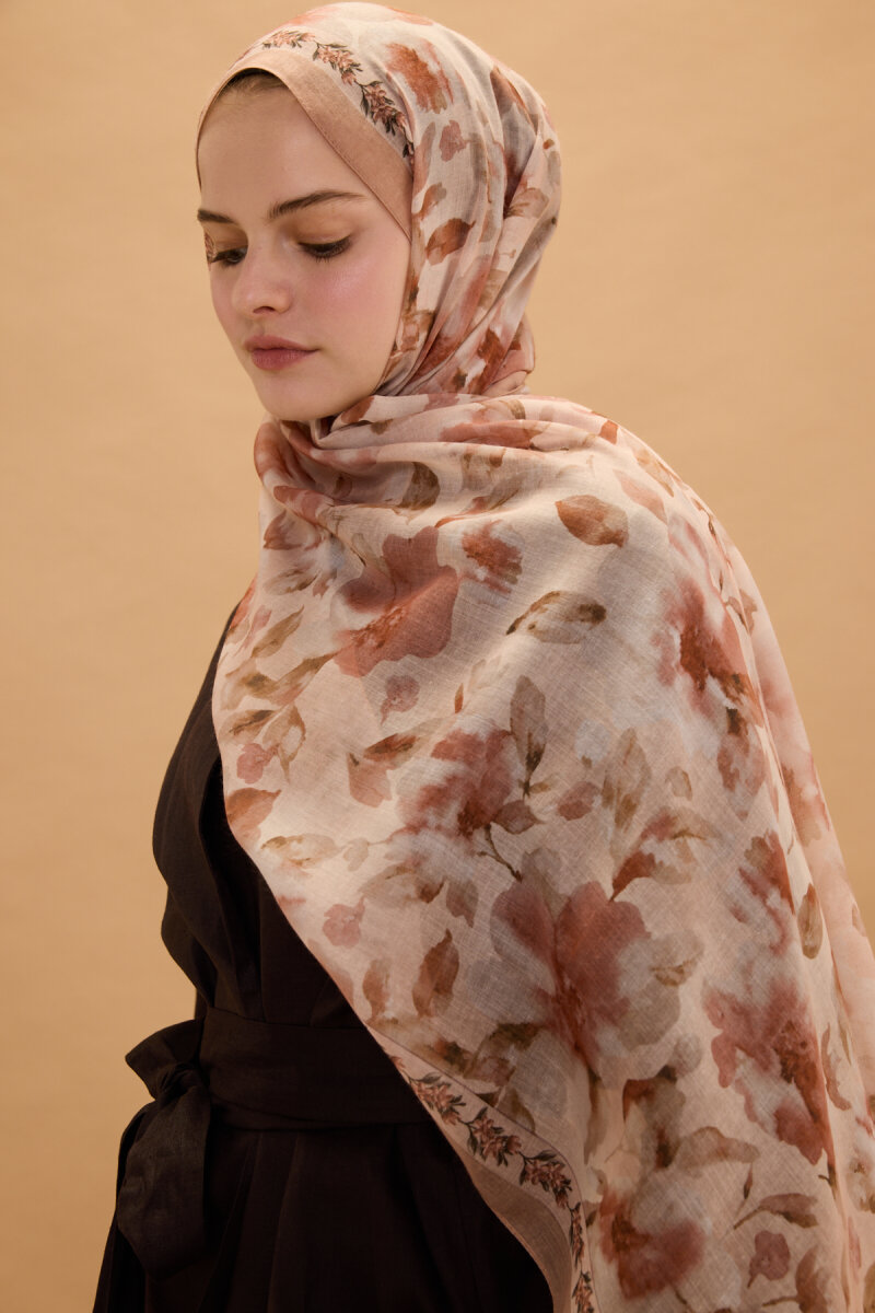 Tokyo Pamuk Soft Şal - Somon - 3