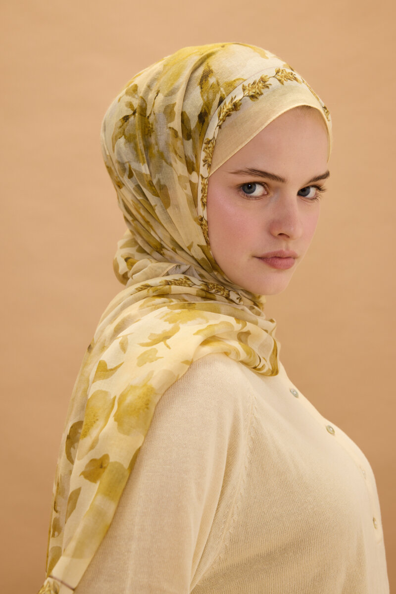 Tokyo Pamuk Soft Şal - Tereyağ Sarısı - 3