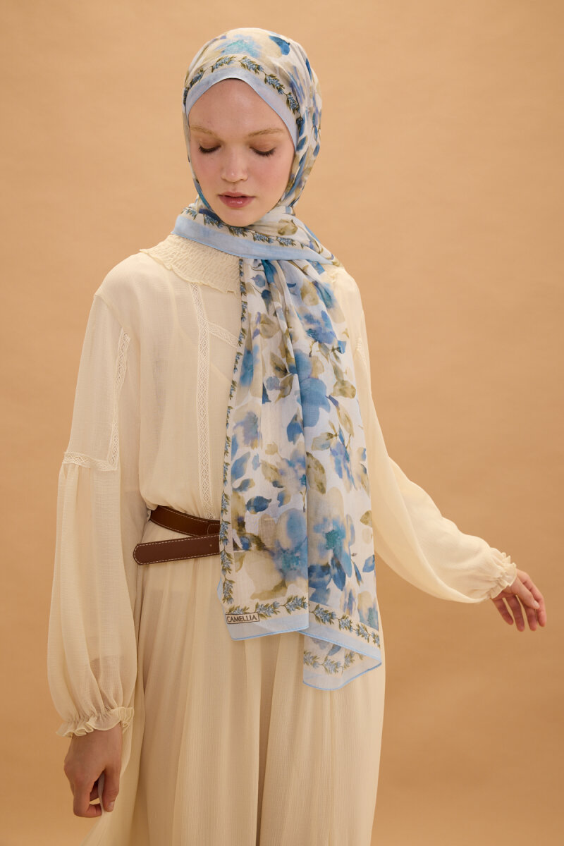 Tokyo Soft Pamuk Şal - Bebe Mavisi - 3