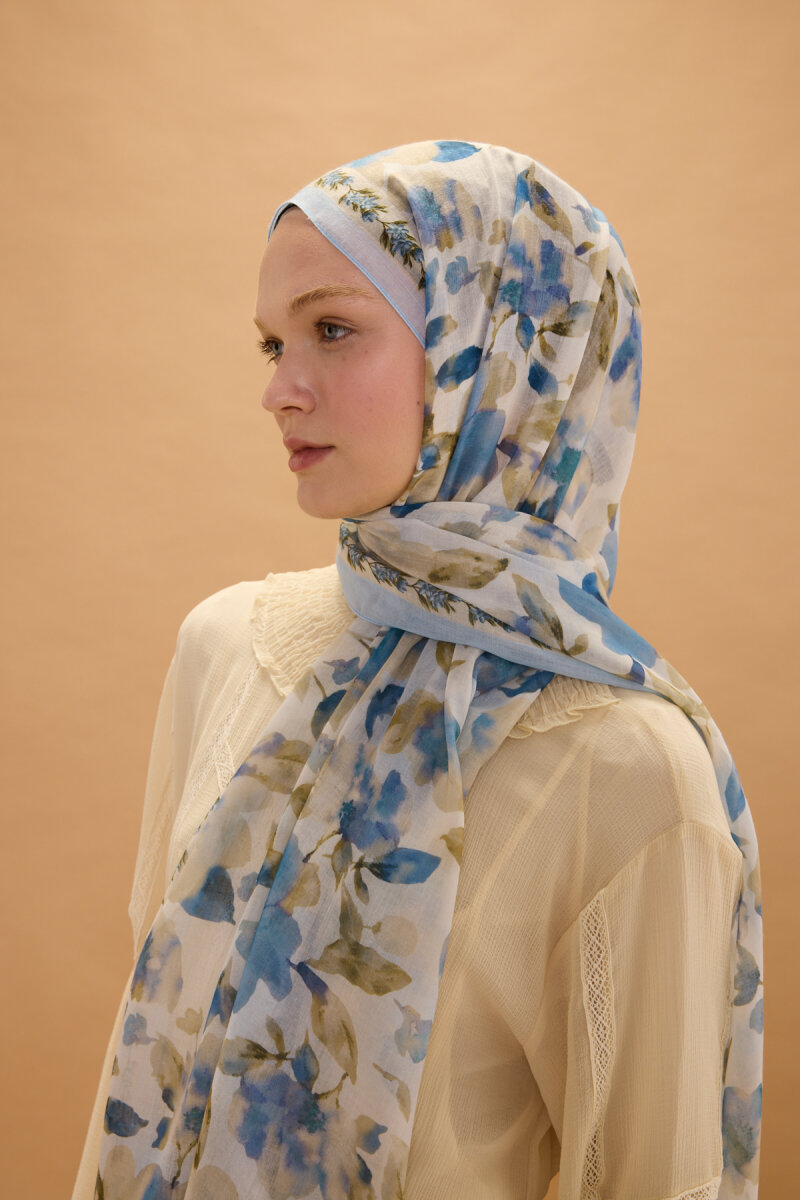 Tokyo Soft Pamuk Şal - Bebe Mavisi - 4