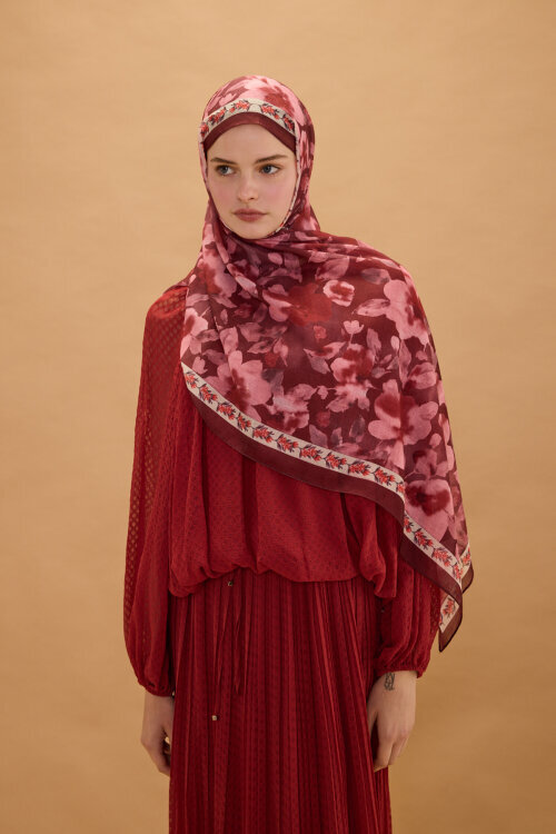 Tokyo Soft Pamuk Şal - Cherry 