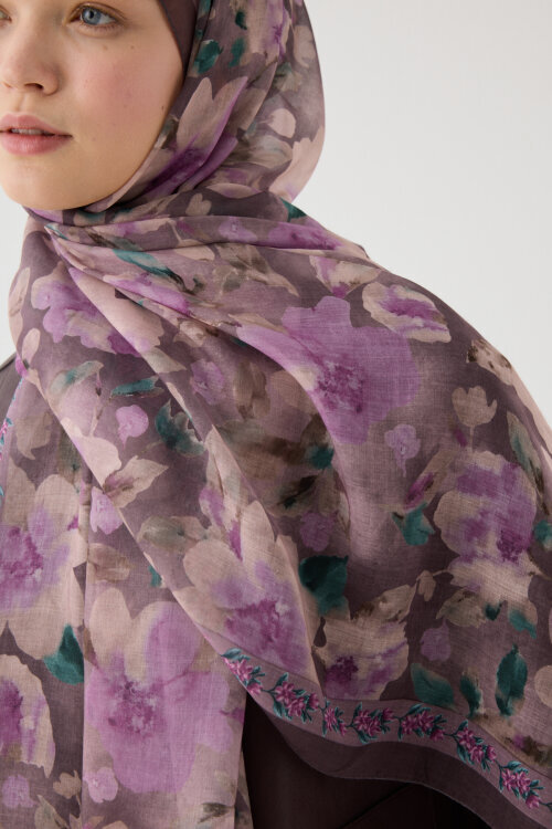 Tokyo Soft Pamuk Şal - İncir - Camellia Scarfs (1)