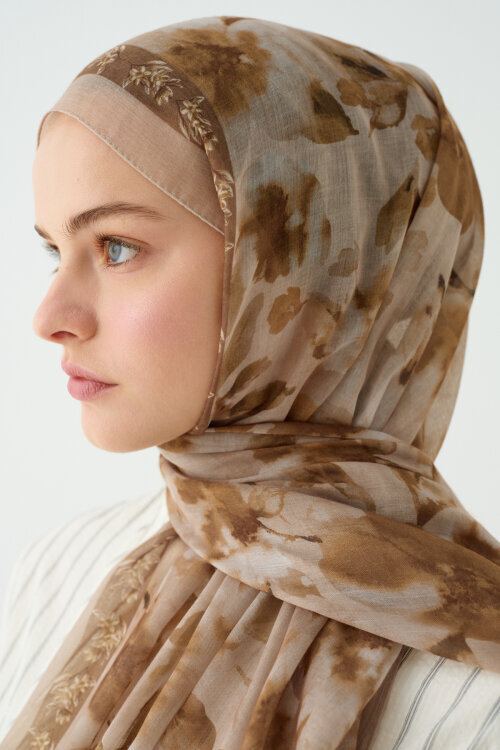 Tokyo Soft Pamuk Şal - Kum - Camellia Scarfs (1)