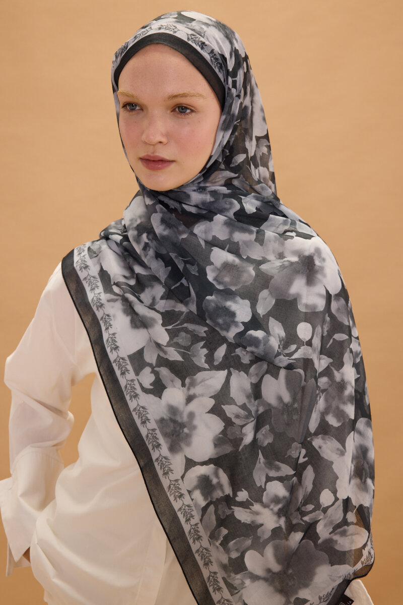 Tokyo Soft Pamuk Şal - Siyah - 4