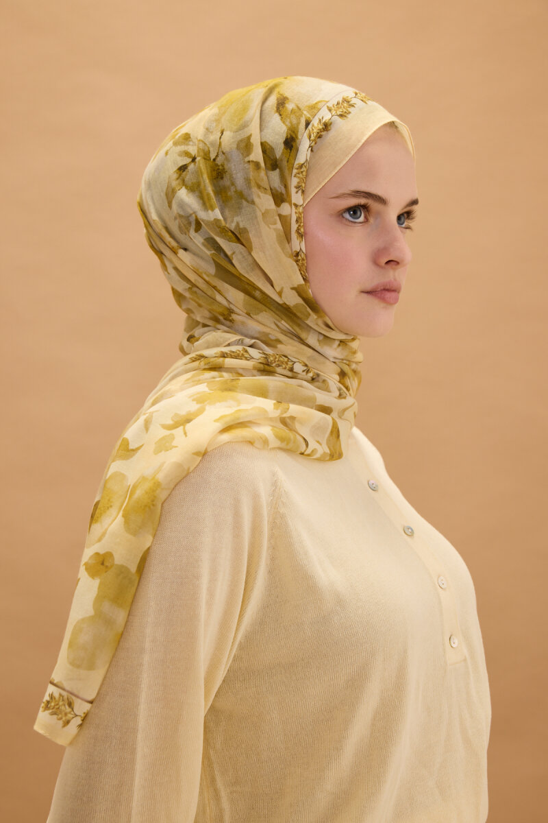 Tokyo Soft Pamuk Şal - Tereyağ Sarısı - 4