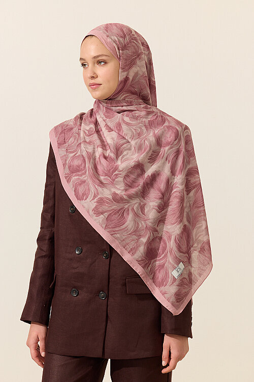 Tulip Kraş Şal - Pembe - Camellia Scarfs (1)
