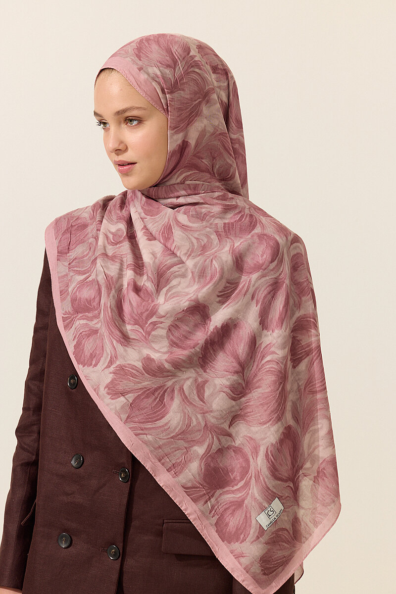 Tulip Kraş Şal - Pembe - 3