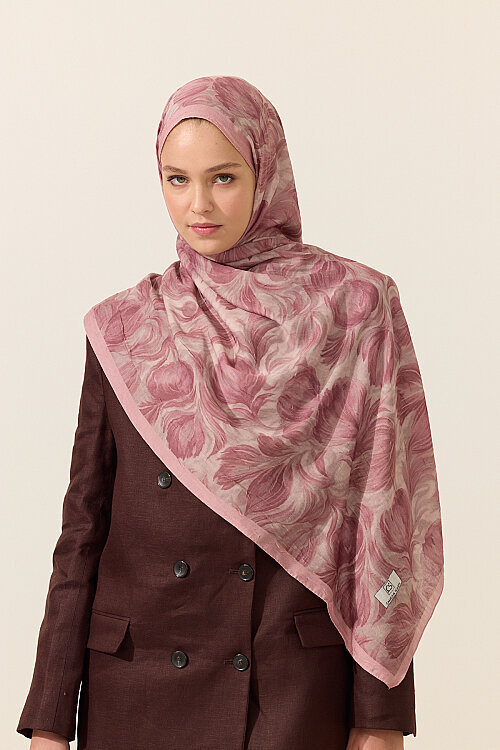 Tulip Kraş Şal - Pembe 