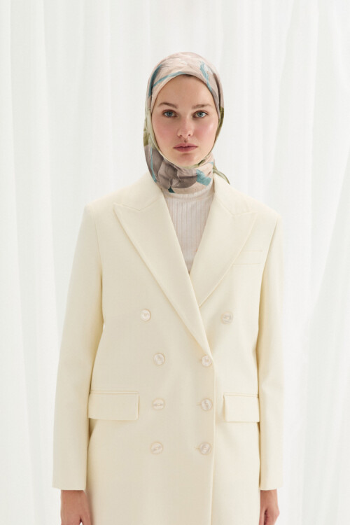 Tulipano Kraş Eşarp - Krem-Çağla - Camellia Scarfs (1)