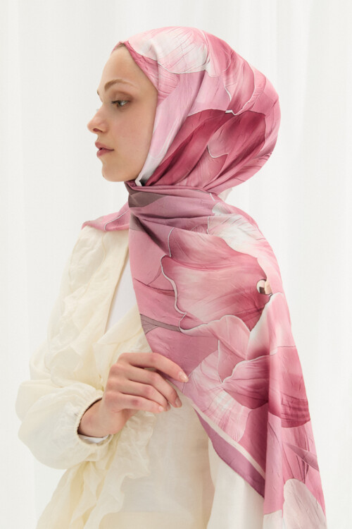 Tulipano Kraş Şal - Pudra - Camellia Scarfs (1)