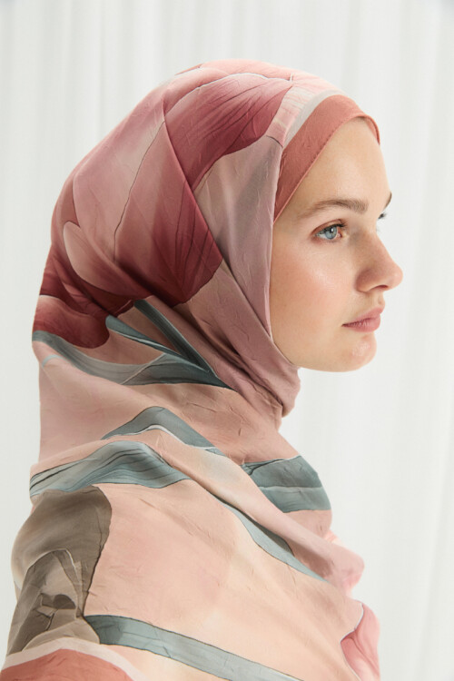 Tulipano Kraş Şal - Somon - Camellia Scarfs (1)