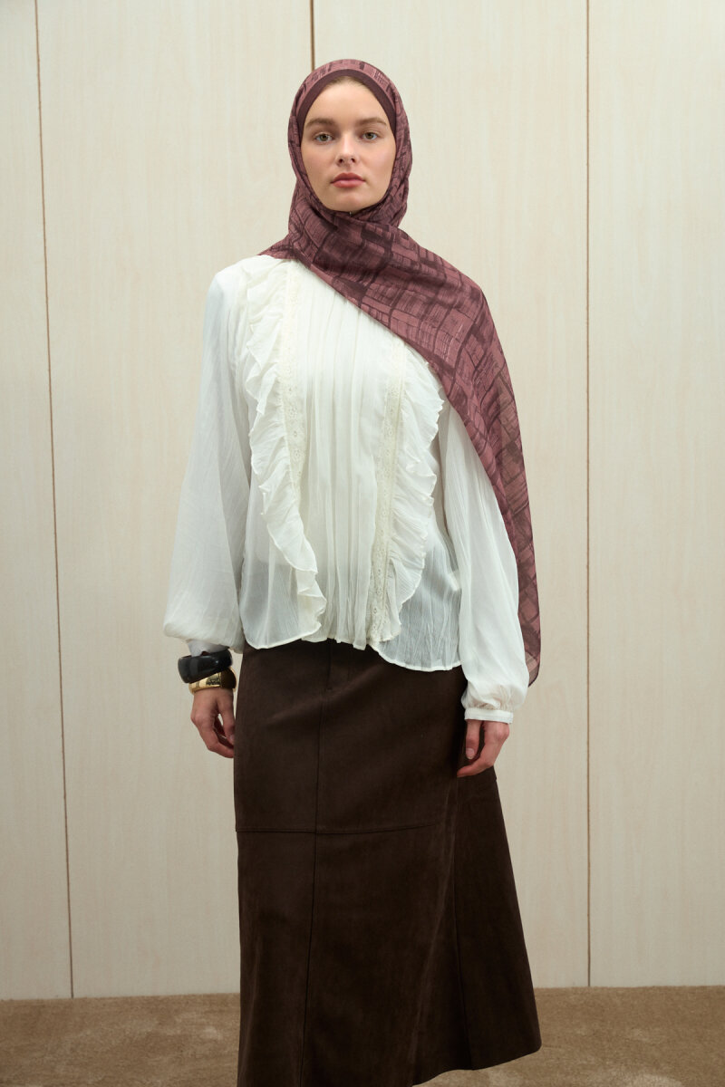 Valentina Soft Pamuk Şal - Erik Çürüğü - 3