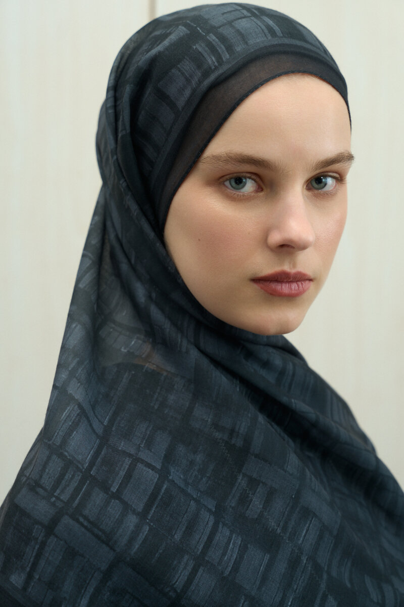 Valentina Soft Pamuk Şal - Siyah - 2