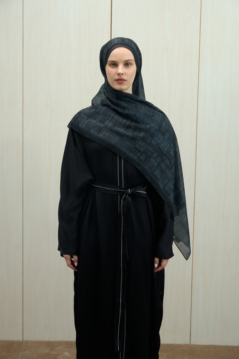 Valentina Soft Pamuk Şal - Siyah - 3