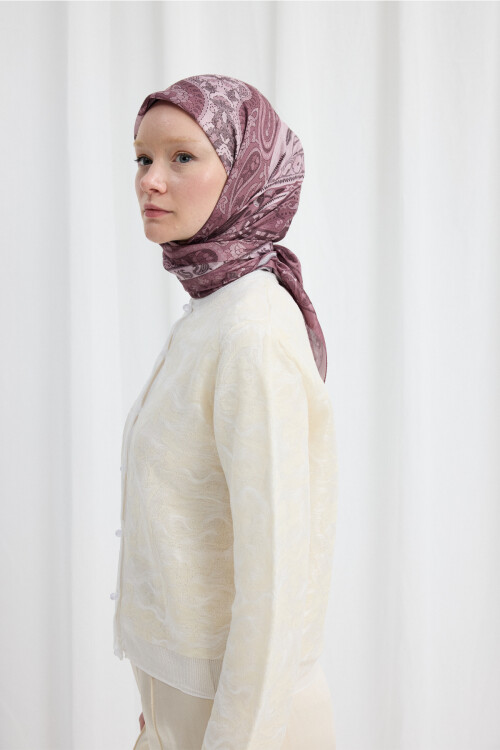 Vela Desen Soft Eşarp - Gül Kurusu - Camellia Scarfs