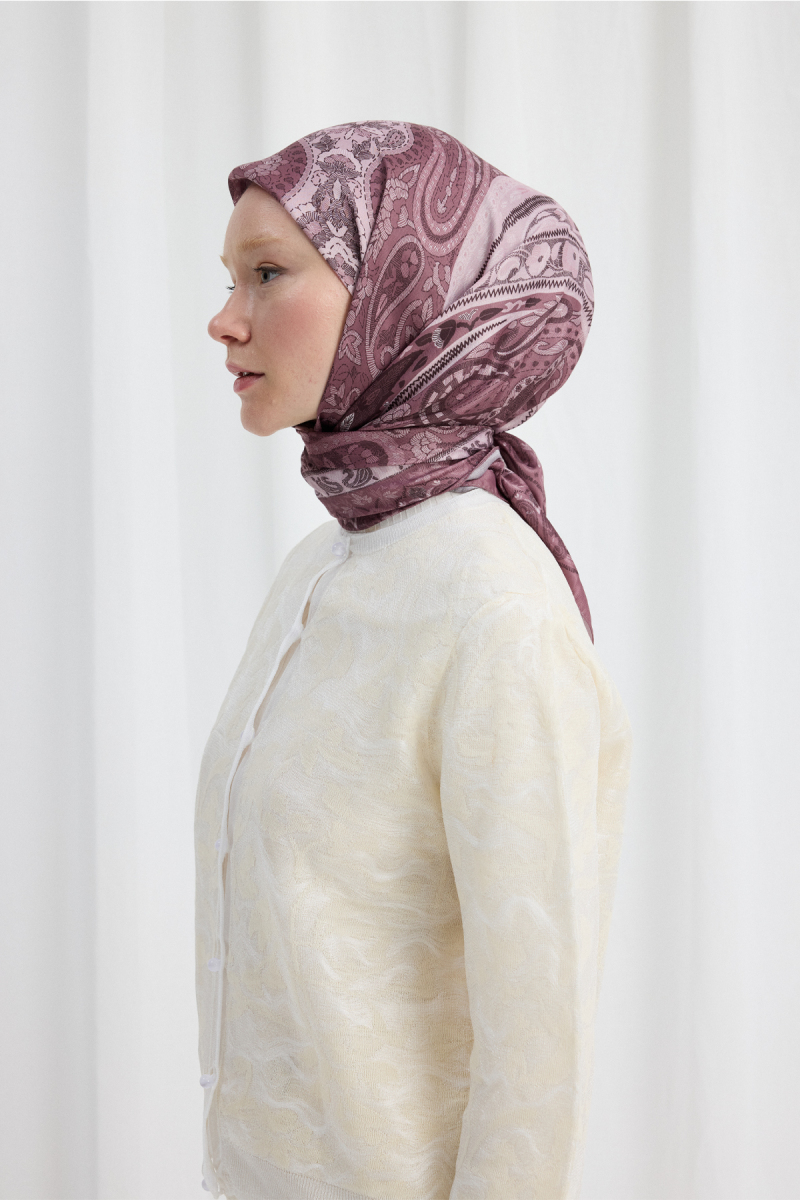 Vela Desen Soft Eşarp - Gül Kurusu - 3