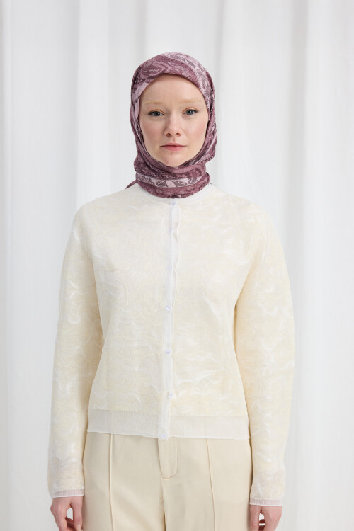 Vela Desen Soft Eşarp - Gül Kurusu - Camellia Scarfs (1)