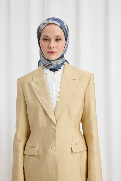 Vela Desen Soft Eşarp - İndigo - Camellia Scarfs (1)