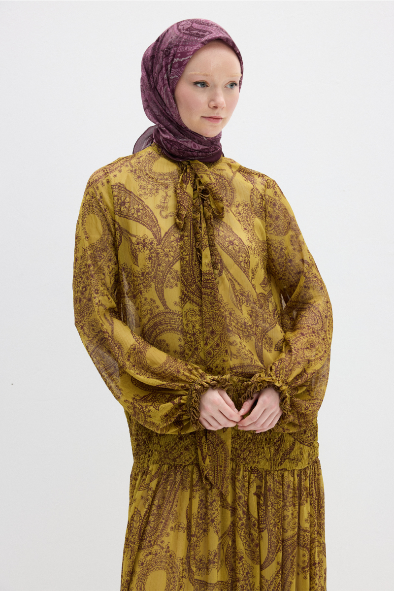 Vela Desen Soft Eşarp - Mürdüm - 3