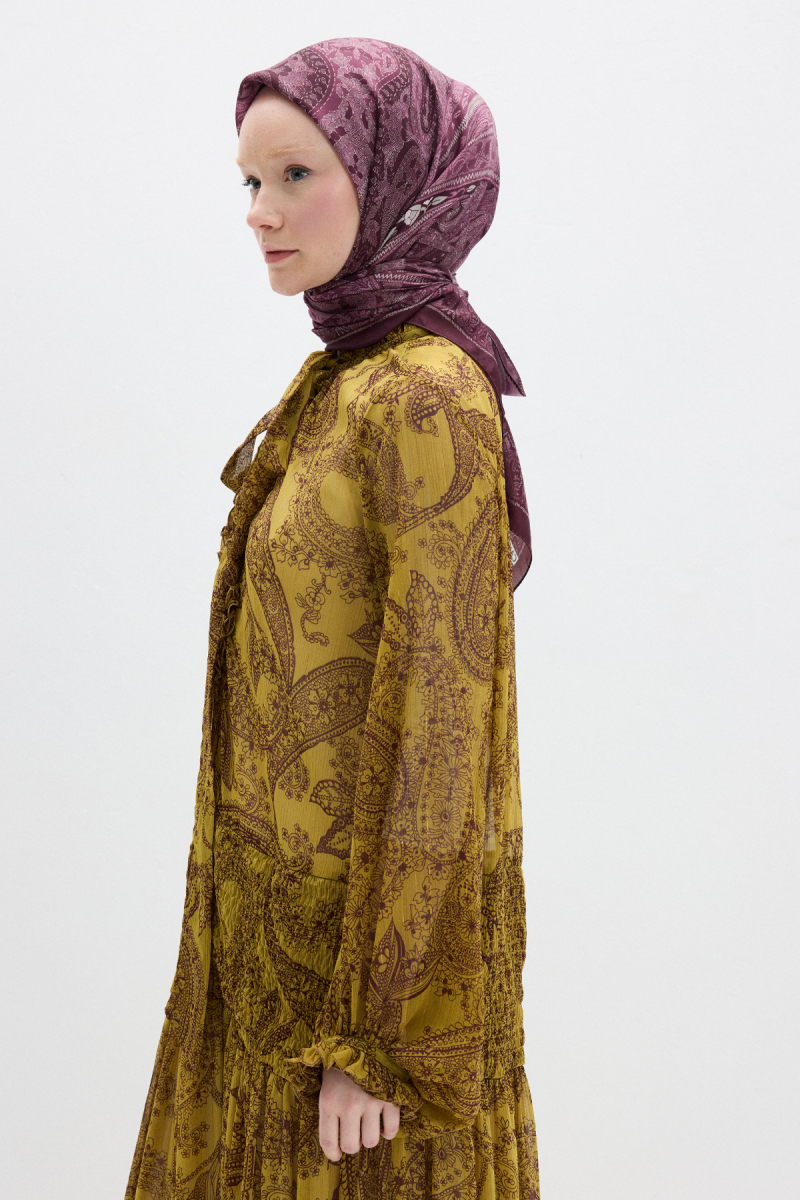 Vela Desen Soft Eşarp - Mürdüm - 1