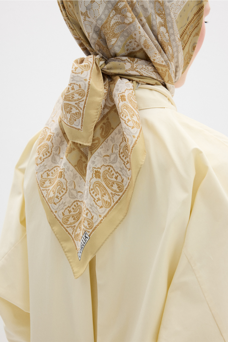 Vela Desen Soft Eşarp - Tereyağ - 4