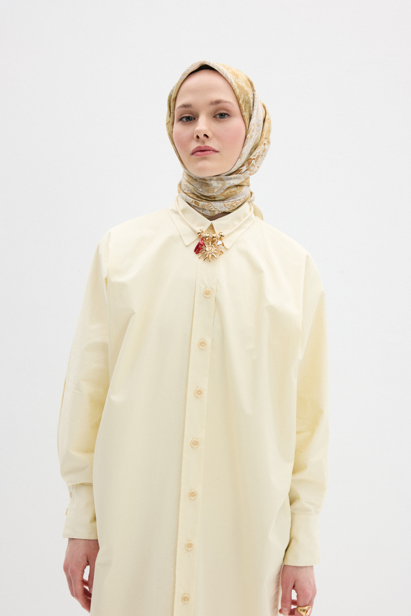 Vela Desen Soft Eşarp - Tereyağ - 2