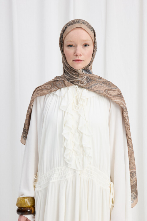 Vela Desen Soft Şal - Bej - Camellia Scarfs