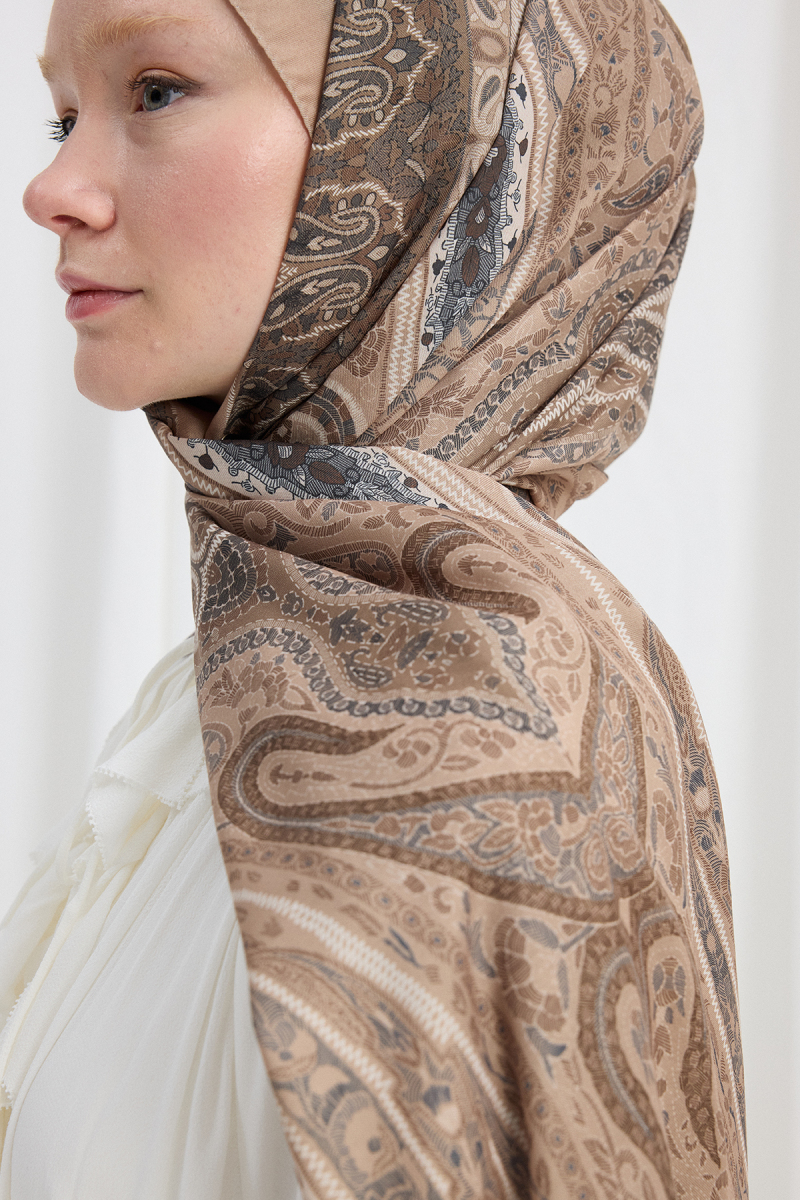 Vela Desen Soft Şal - Bej - 3