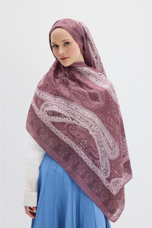 Vela Desen Soft Şal - Gül Kurusu - Camellia Scarfs